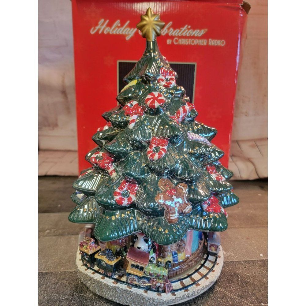 Holiday celebration Radko Tree‎ Music Box train xmas home decor